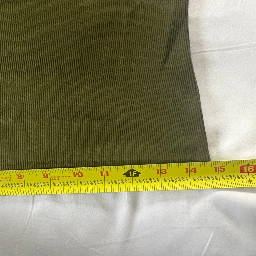 Universal‎ Thread Olive Green Ribbed Long Sleeve Crew Neck Top Medium gorpcore - Picture 8 of 9